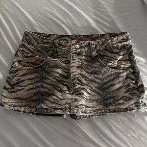 Women's Print Denim Skirt